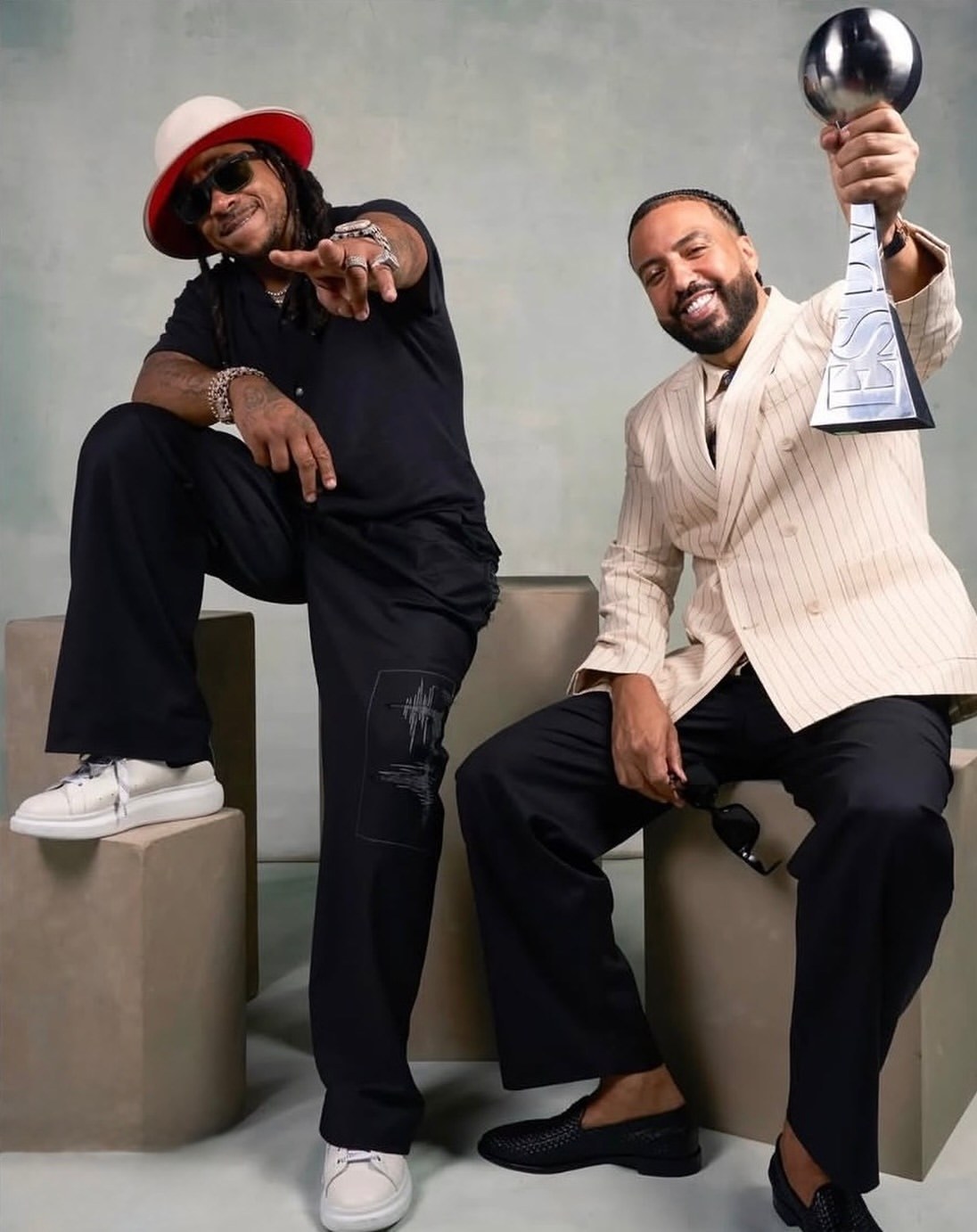 Max B and French Montana at an awards shoot